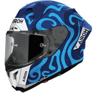 Airoh GP800 Swain motoristična čelada z integriranim obrazom, sijajno modra