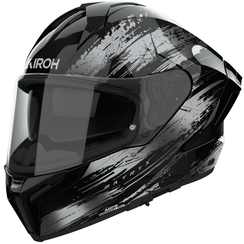 Airoh MATRYX Reflex motoristična čelada z integriranim obrazom, sijajno siva
