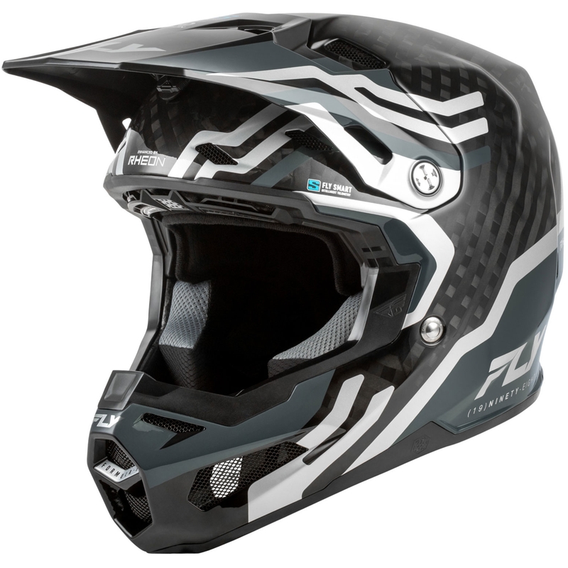 Motokros čelada FLY Racing Formula S Carbon Byte karbonsko-siva-srebrna