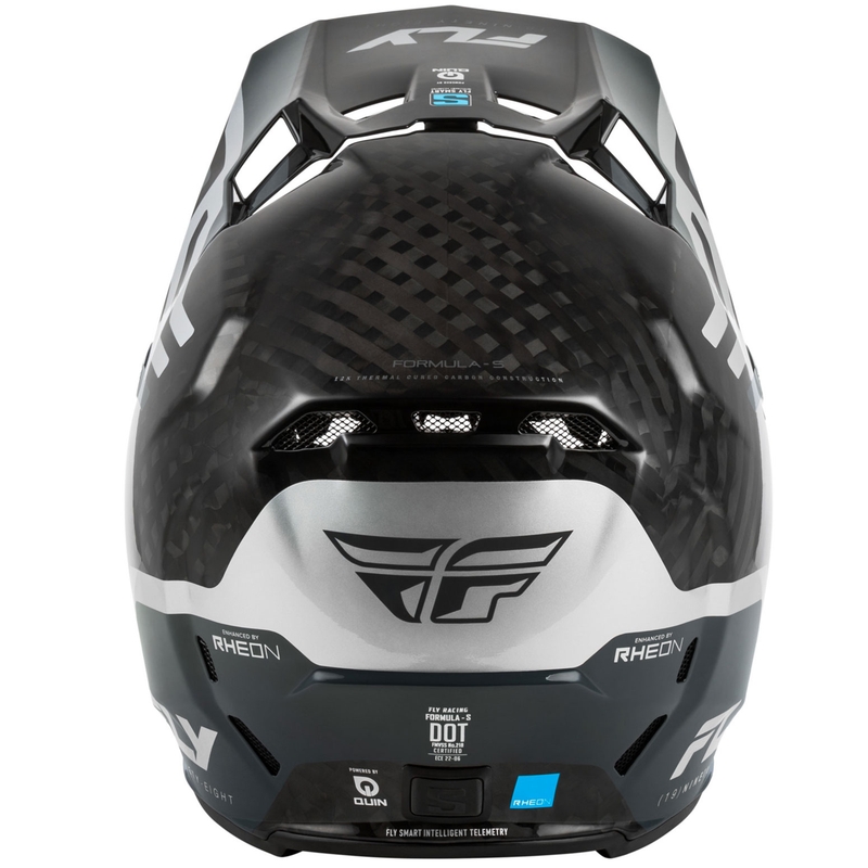 Motokros čelada FLY Racing Formula S Carbon Byte karbonsko-siva-srebrna