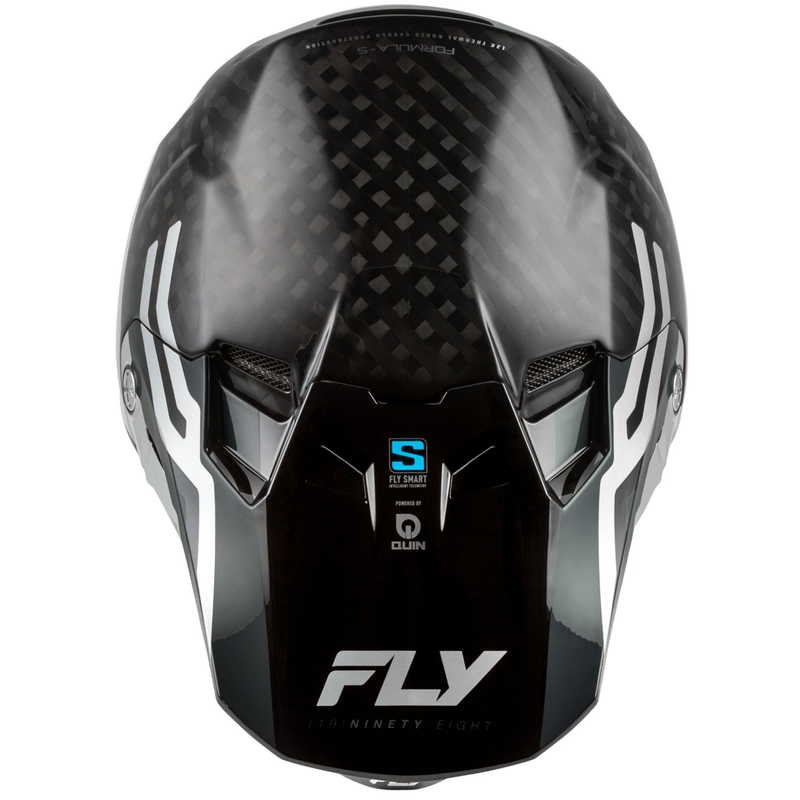 Motokros čelada FLY Racing Formula S Carbon Byte karbonsko-siva-srebrna