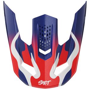 Vizir za čelade Shot Speed Beast biserno modro-rdeče barve