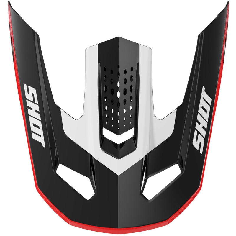 Vizir za čelade Shot Speed Hybrid, sijajno rdeč