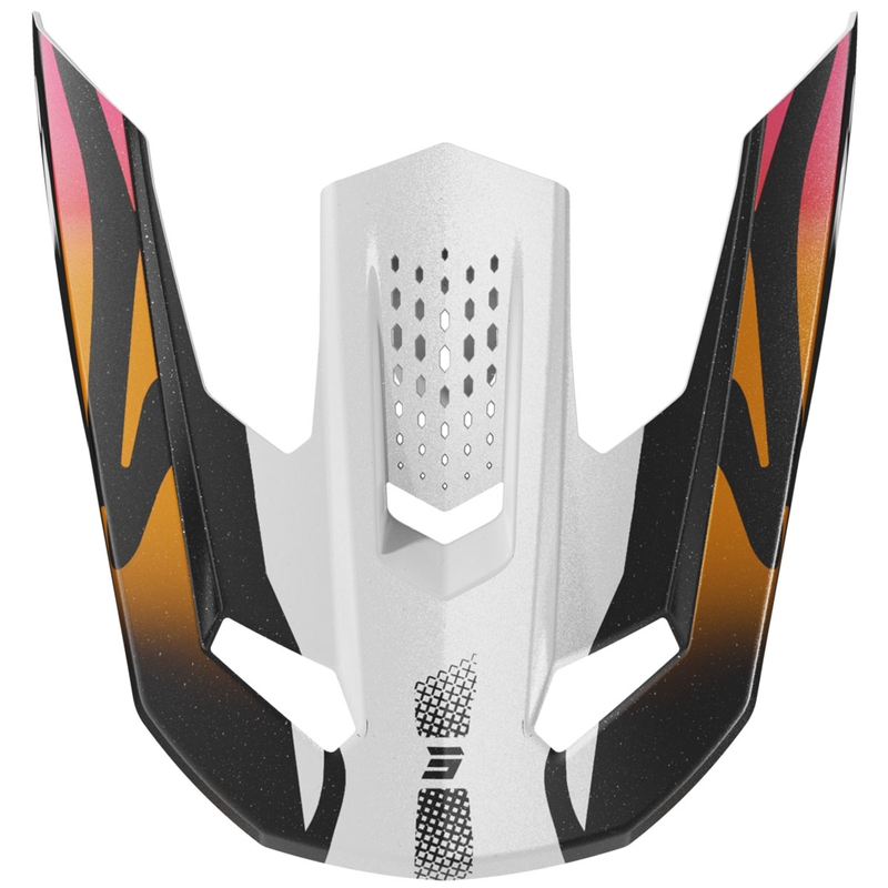 Vizir za čelado Shot Speed Wave biserno črno-bel