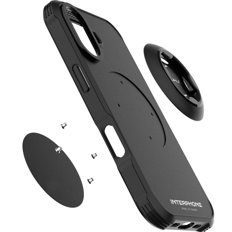 Interphone QUIKLOX Tetraforce - ovitek za Apple iPhone 17, črn