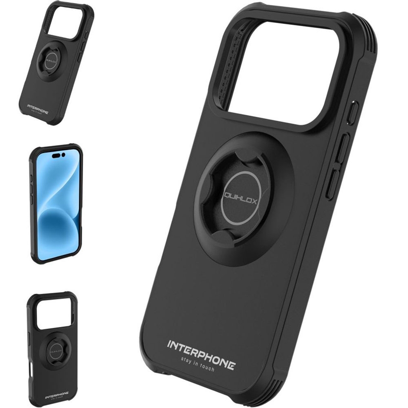 Interphone QUIKLOX Tetraforce - ovitek za Apple iPhone 17 Pro Max, črne barve