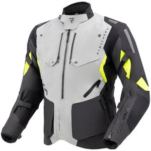 Motoristična jakna Rebelhorn Hiker IV črno-sivo-fluo rumena