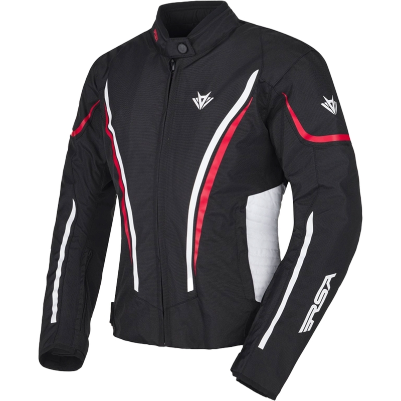 Ženska motoristična jakna RSA Wasp Black, White and Red