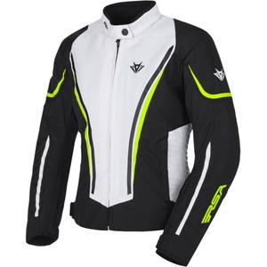 Ženska motoristična jakna RSA Wasp White-Black-Fluo Yellow