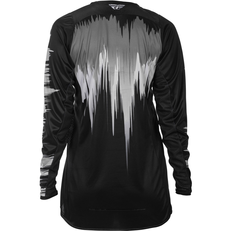 Ženski motokros dres FLY Racing Lite črno-sivo-bel