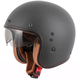 Čelada Scorpion Belfast Evo Carbon z odprtim obrazom, črna, mat
