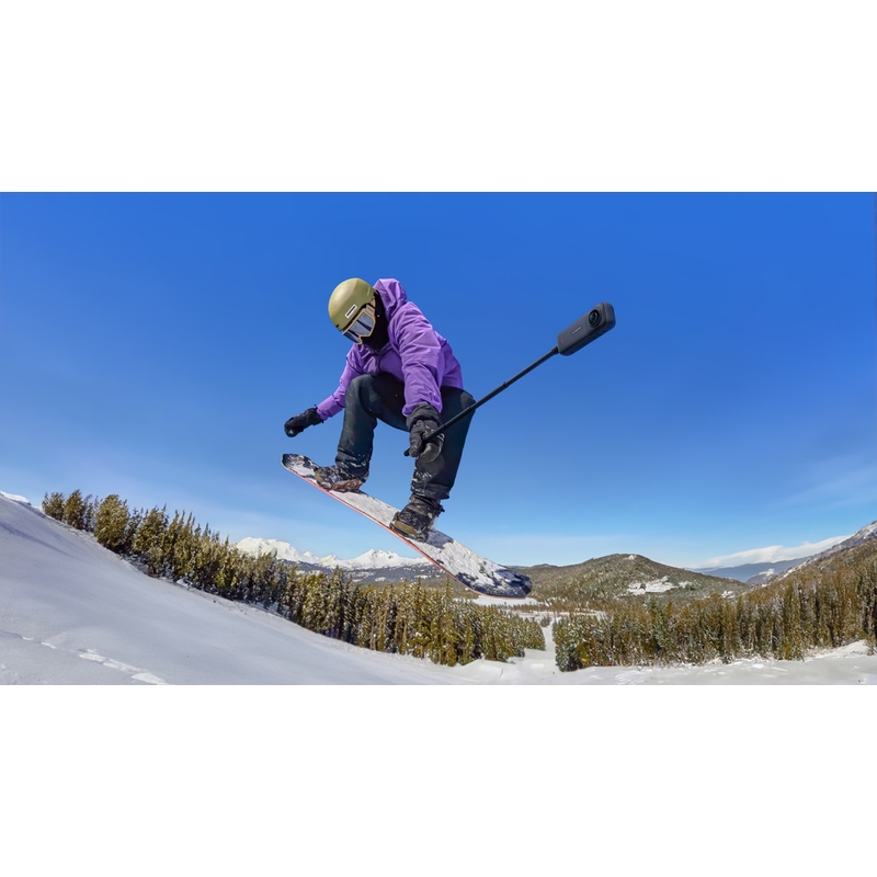 Akcijska kamera Insta360 X4 za motoriste v paketu, črna