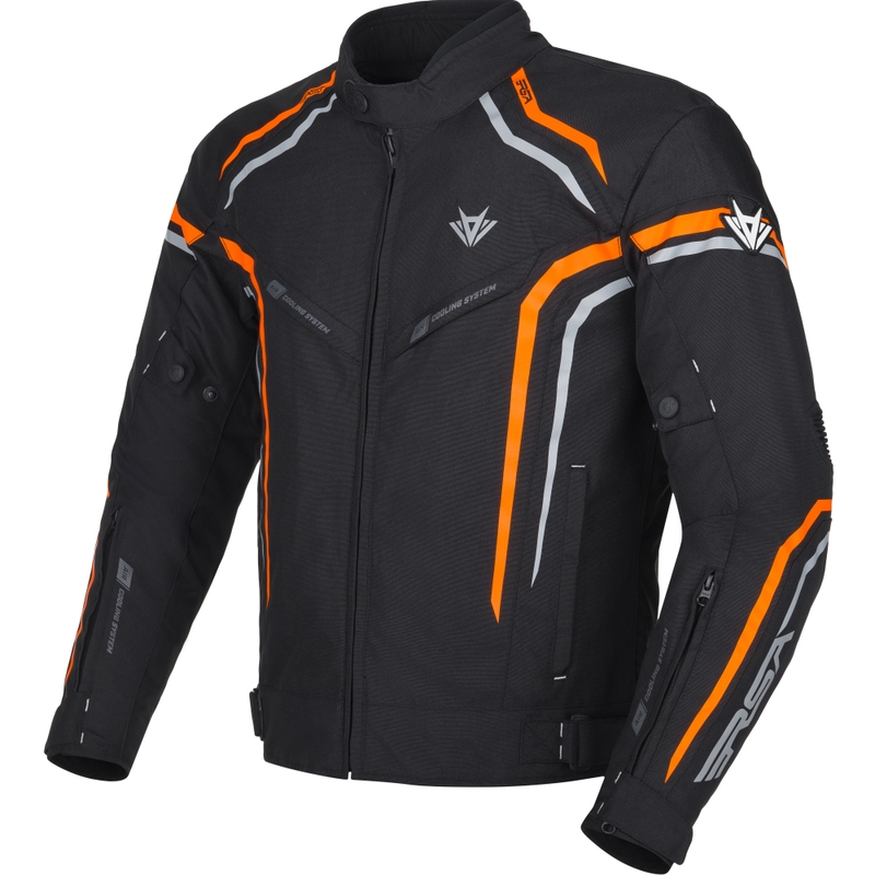 Motoristična jakna RSA Compact 2 black-grey-orange