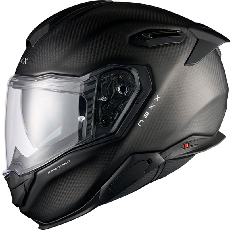 Nexx X.TR Zero PRO Carbon motoristična čelada z integriranim obrazom, mat črna