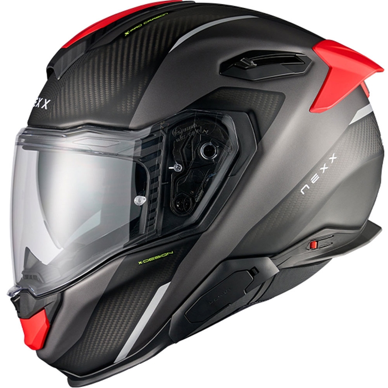 Nexx X.TR Rush integralna motoristična čelada mat črno-rdeča