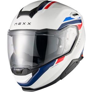Nexx X.TR Quanta motoristična čelada z integriranim obrazom, belo-modra