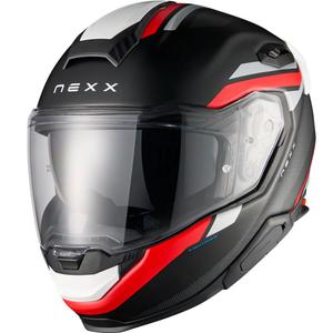 Nexx X.TR Quanta integralna motoristična čelada mat črno-rdeča