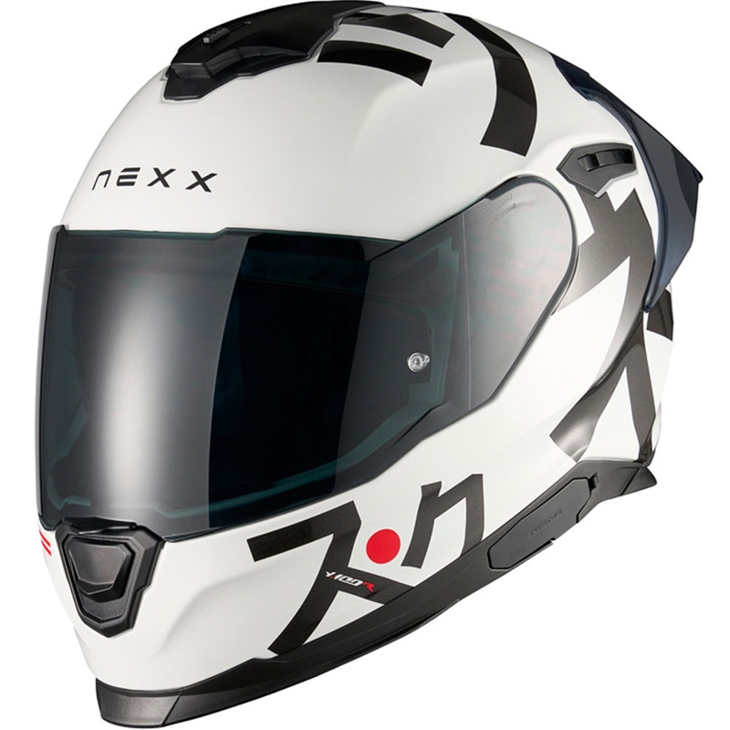 Celoobrazna motoristična čelada Nexx Y.100R Nippon bela