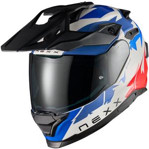 Enduro motoristična čelada NEXX Y.TRAVL Primal modro-rdeča