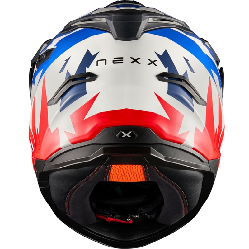 Enduro motoristična čelada NEXX Y.TRAVL Primal modro-rdeča