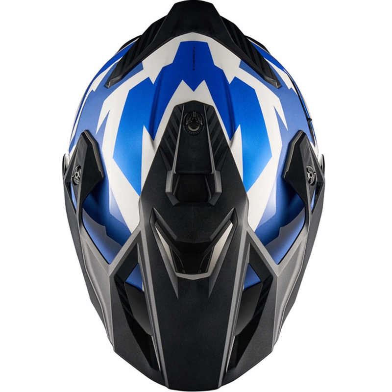 Enduro motoristična čelada NEXX Y.TRAVL Primal modro-rdeča