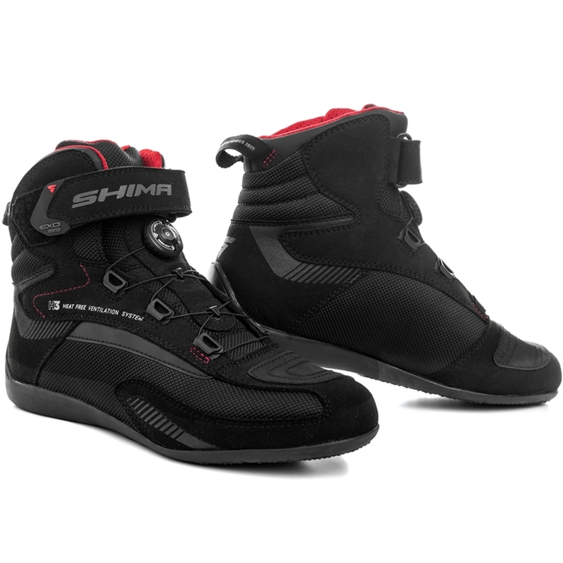 Moto škornji Shima Exo Vented črno-sivo-rdeči