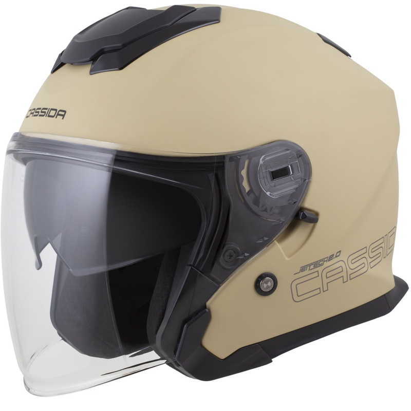 Moto čelada Cassida Jet Tech 2.0 RoTo z odprtim obrazom, mat peščeno-črna-siva