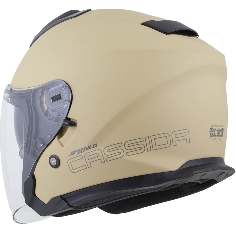 Moto čelada Cassida Jet Tech 2.0 RoTo z odprtim obrazom, mat peščeno-črna-siva