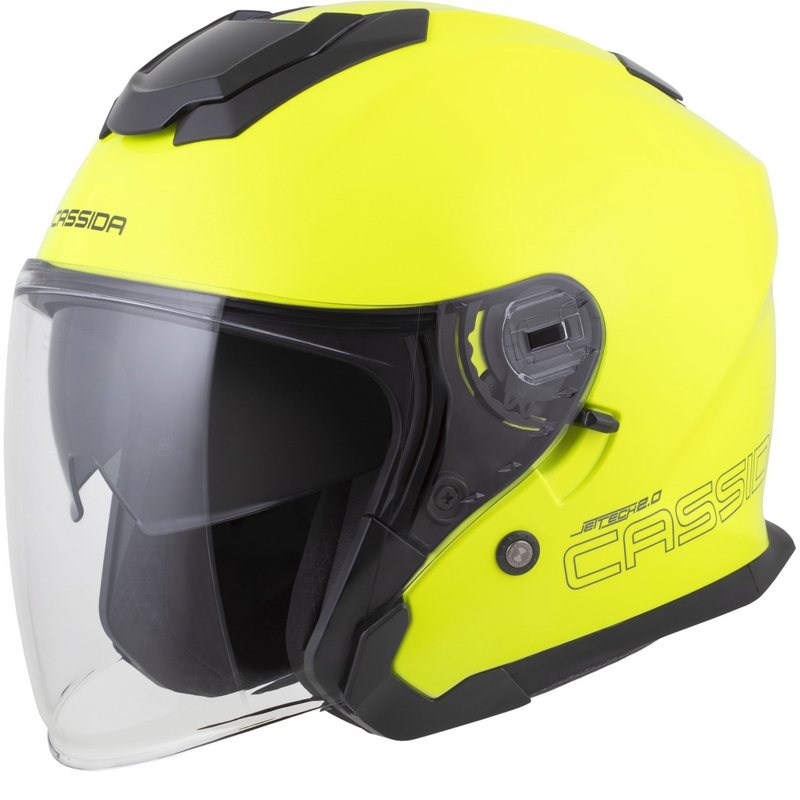Cassida Jet Tech 2.0 RoTo odprta motoristična čelada fluo rumeno-črno-siva