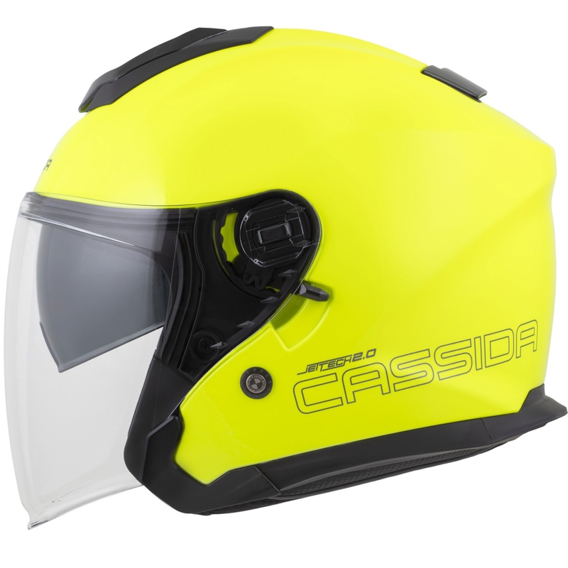 Cassida Jet Tech 2.0 RoTo odprta motoristična čelada fluo rumeno-črno-siva