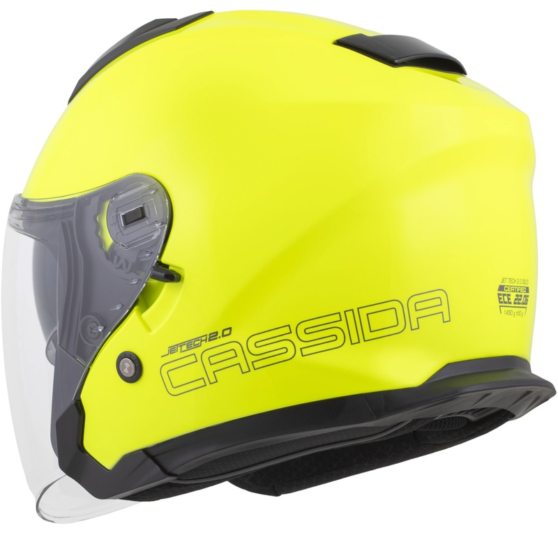Cassida Jet Tech 2.0 RoTo odprta motoristična čelada fluo rumeno-črno-siva