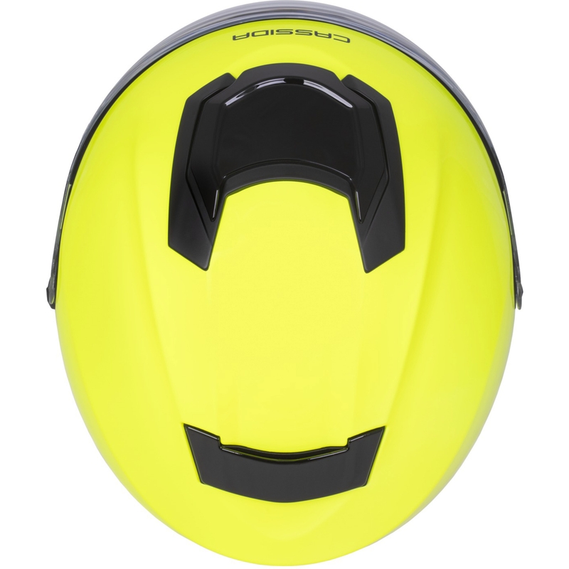 Cassida Jet Tech 2.0 RoTo odprta motoristična čelada fluo rumeno-črno-siva
