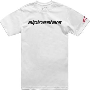 Belo-rdeče-črna majica Alpinestars Linear Wordmark 2.0 CSF