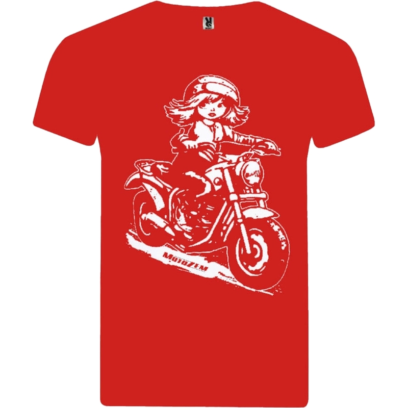 MotoZem dekliška majica - Biker rdeča