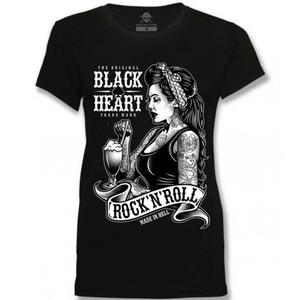 Ženska črna majica Heart Pin Up Shake T-Shirt Black