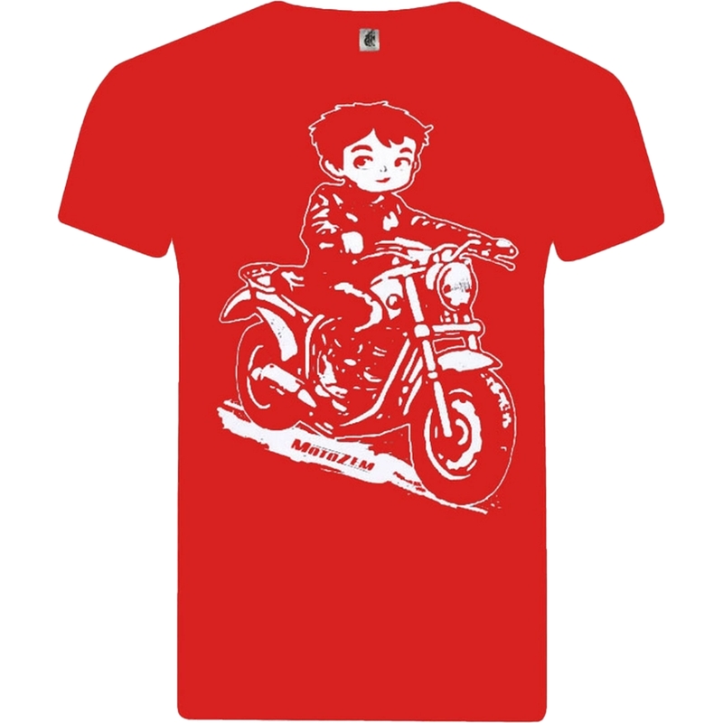 Otroška fantovska majica MotoZem Biker rdeča