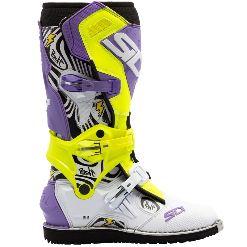Motoristični škornji SiDi Crossair HD End BB002 vijolično-rumeno-beli