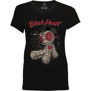 Ženska majica s kratkimi rokavi Black Heart Woodoo Doll črna