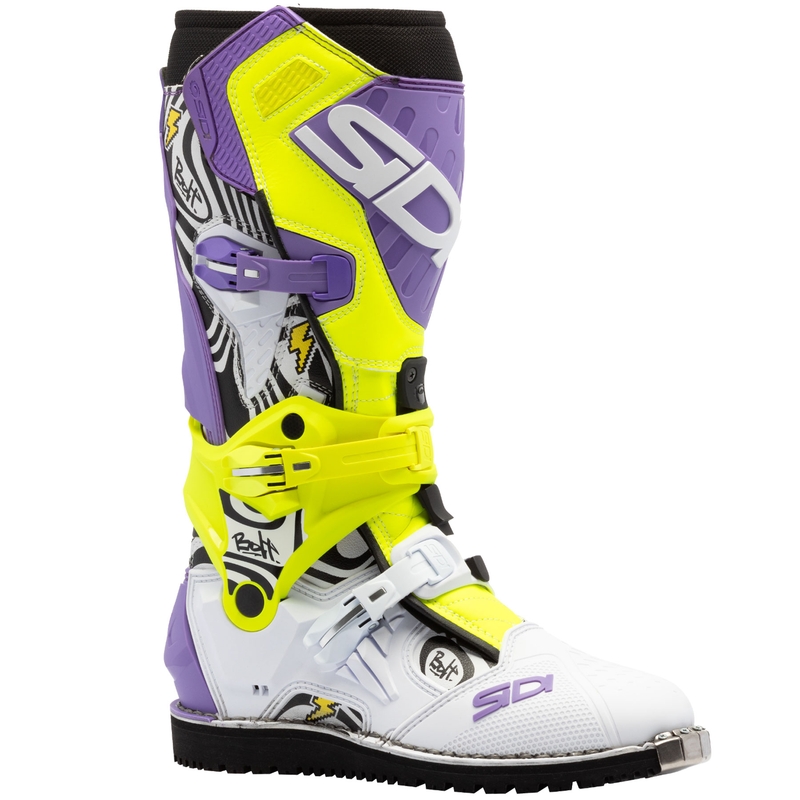 Motoristični škornji SiDi Crossair HD End BB002 vijolično-rumeno-beli