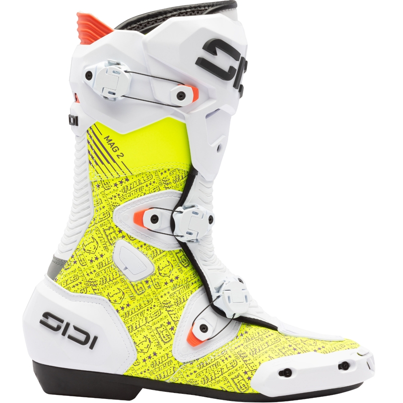 Motoristični škornji SiDi MAG 2 Air BTA001 belo-rumeni