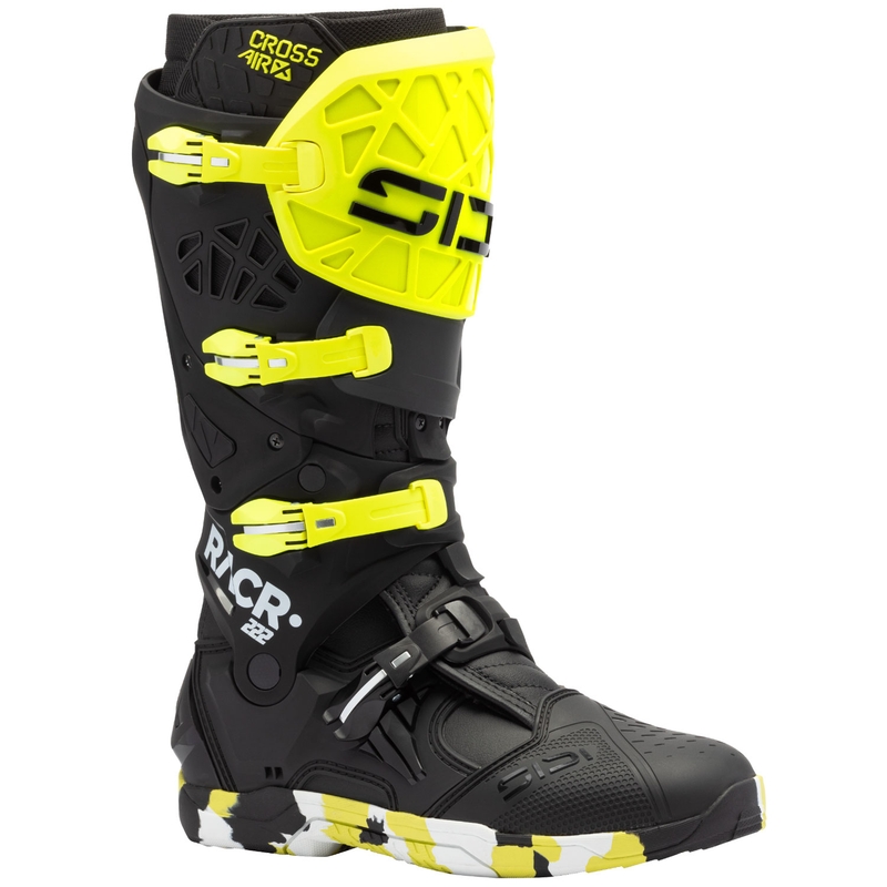 Motoristični škornji SiDi Crossair X RACR002 fluo rumeno-črni