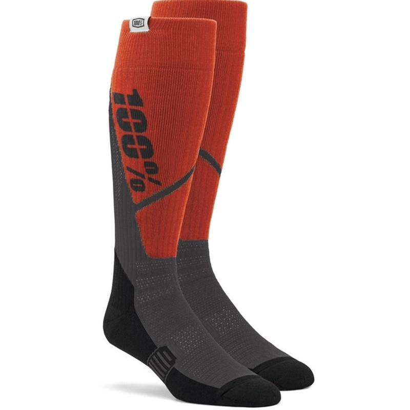 Nogavice 100% - USA Torque MX oranžno-sive