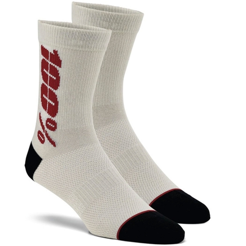 Nogavice 100% - USA Rythym merino volna srebrno rdeče