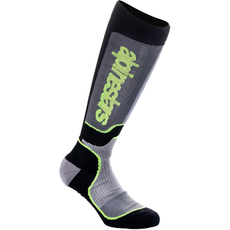 Otroške nogavice Alpinestars MX Plus črno-sivo-fluo rumene