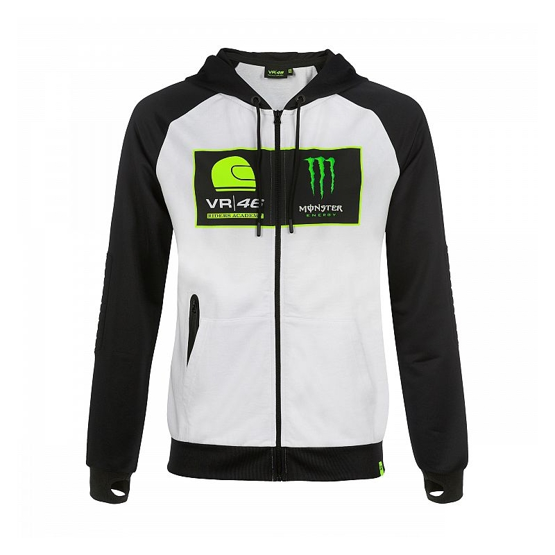 Mikina VR46 Valentino Rossi RIDERS ACADEMY MONSTER Fleece belo-črna