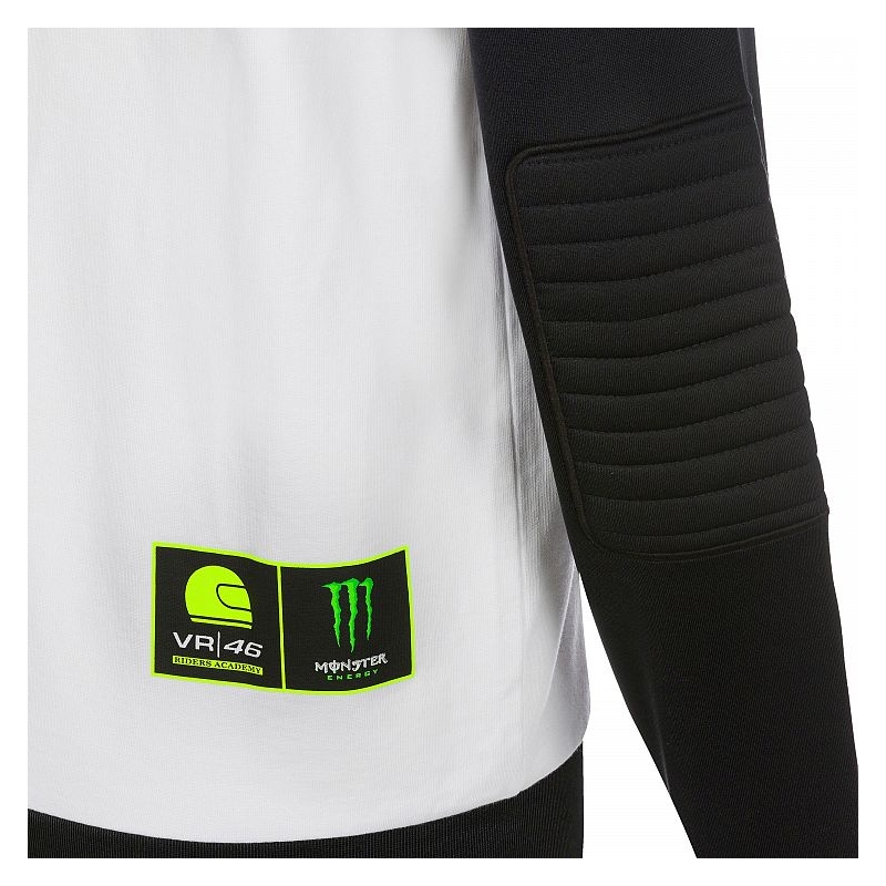 Mikina VR46 Valentino Rossi RIDERS ACADEMY MONSTER Fleece belo-črna