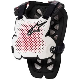 Alpinestars A-1 PRO belo-črno-rdeča prsna zaščita