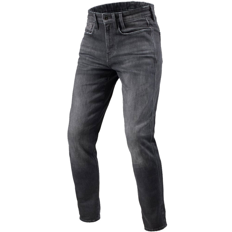 Revit Kai Skinny Extra Cropped motoristične kavbojke srednje kamnito sive barve