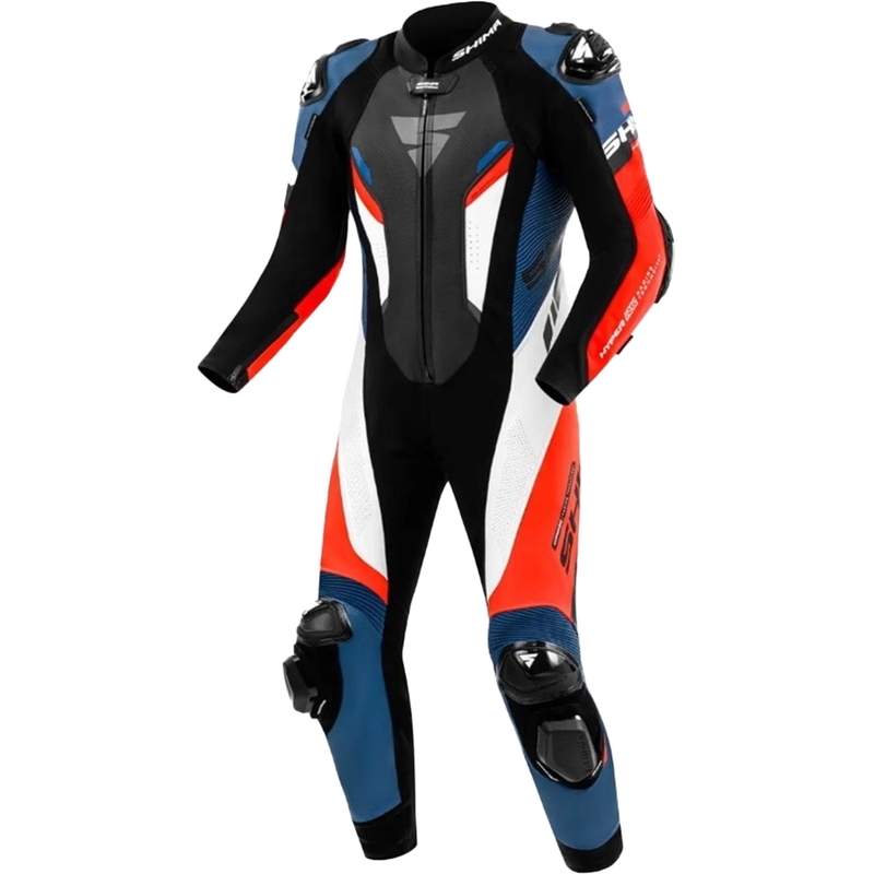 Usnjen motoristični kombinezon Shima Hyper-RS črno-rdeče-modro-bel