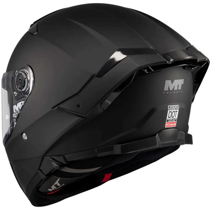 Motoristična čelada MT Thunder 4 SV Pure A1 z integriranim obrazom, mat črna